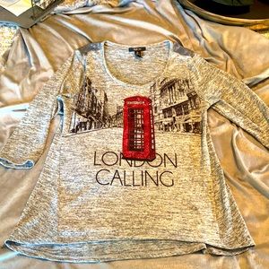 London Calling high-low top